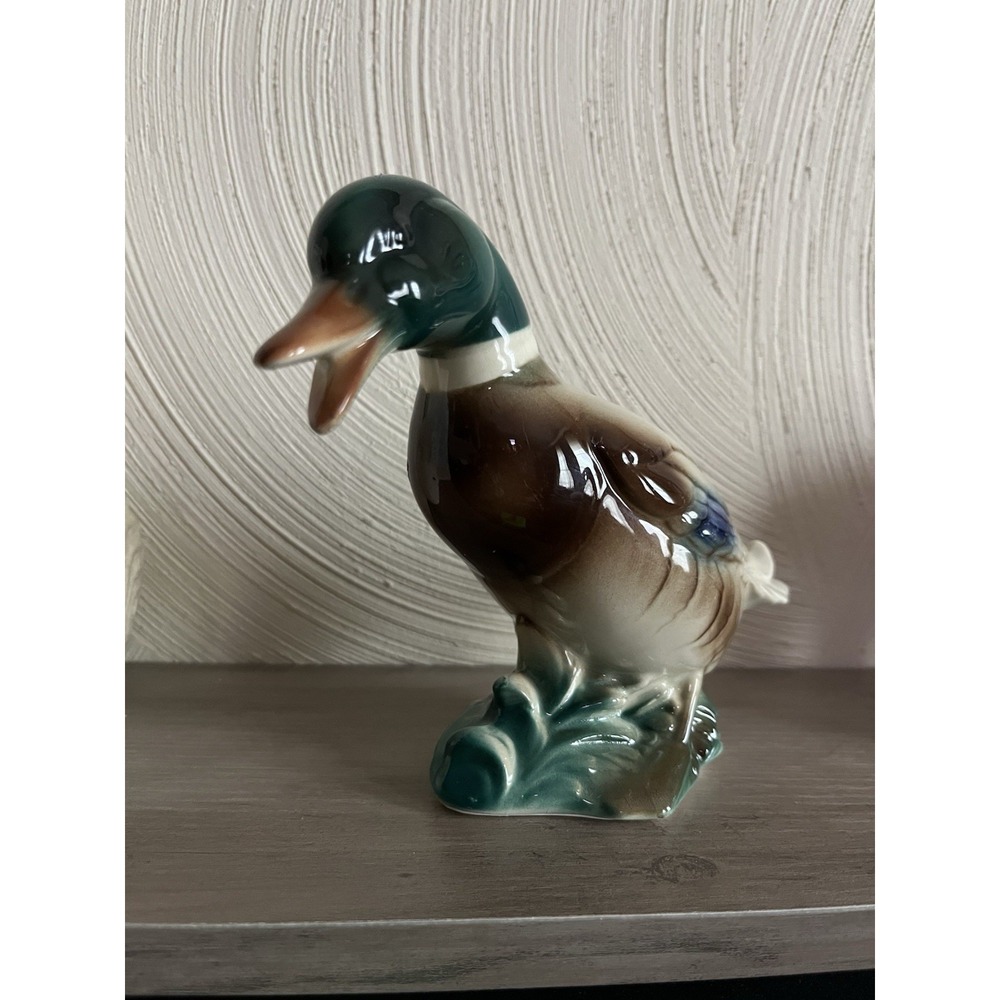 Vintage Royal Copley Windsor Mallard Duck Porcelain Ceramic 5.5" Figurine